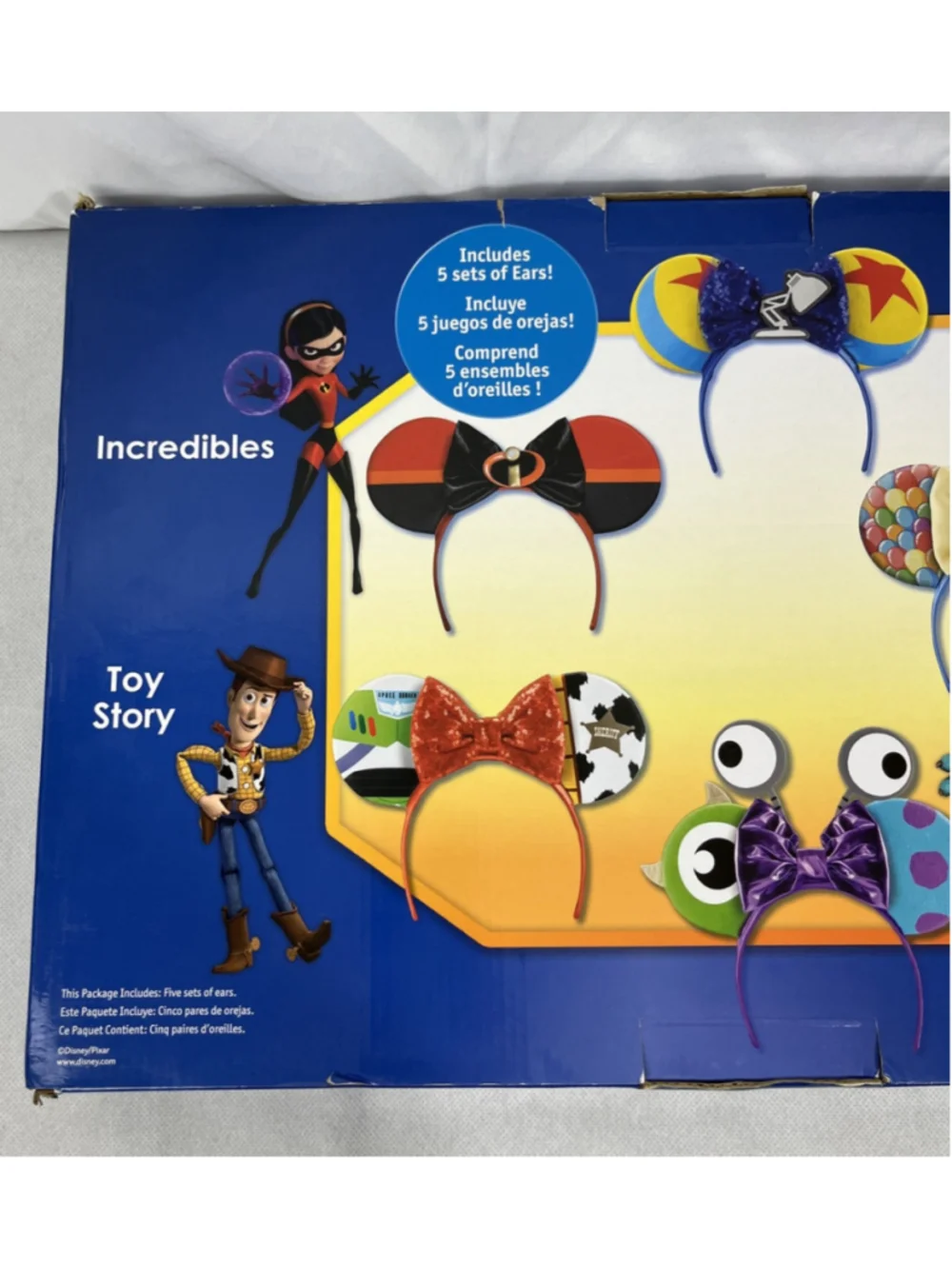 Disguise Disney Pixar Costume Ear Set 5 pc Monsters Inc Toy Story Incredibles UP